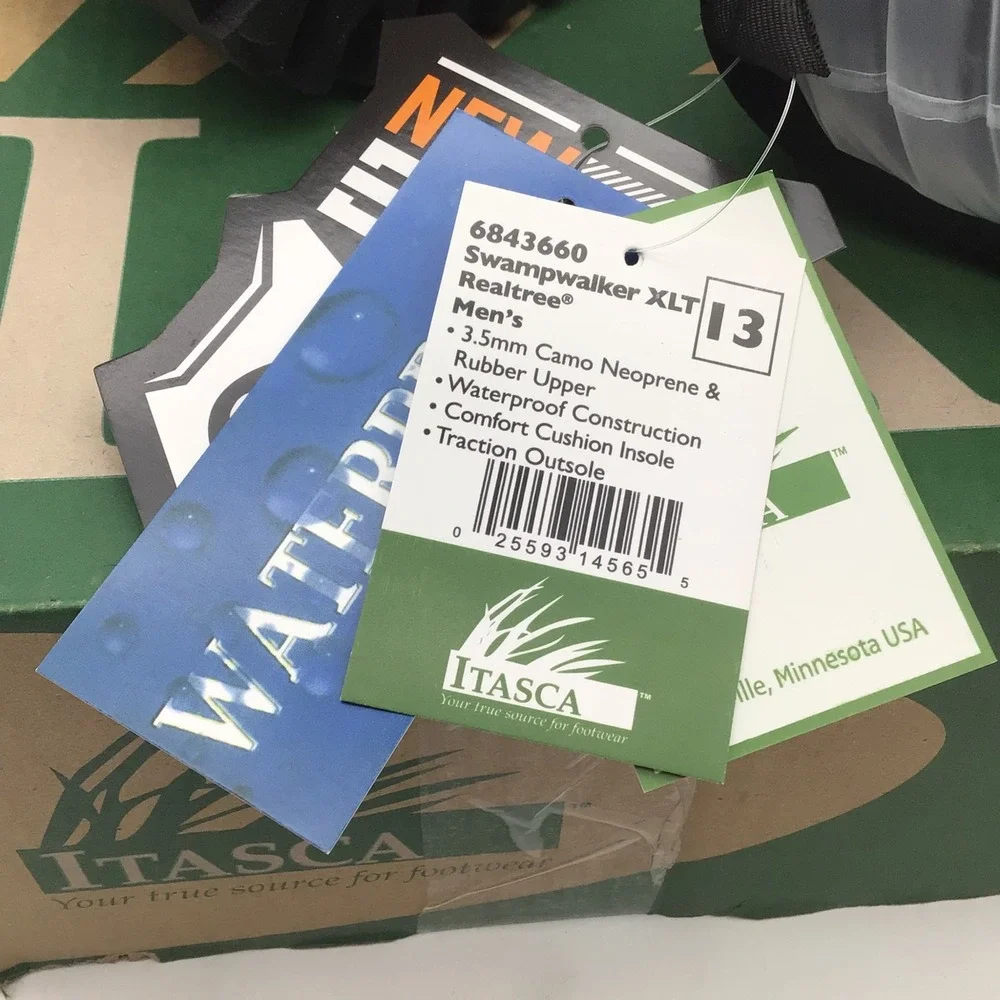 Itasca Swampwalker XLT‎ Realtree Camo Neoprene Waterproof Mens Boots Size 13 NEW